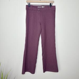 Betabrand Classic Dress Pant Yoga Pant Bootcut Size Medium Heather Burgundy Chic